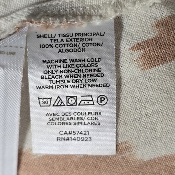 Lou & Grey Loft Chevron Romper V-neck Cotton Short Sleeve Pockets Women Size M - Picture 16 of 16